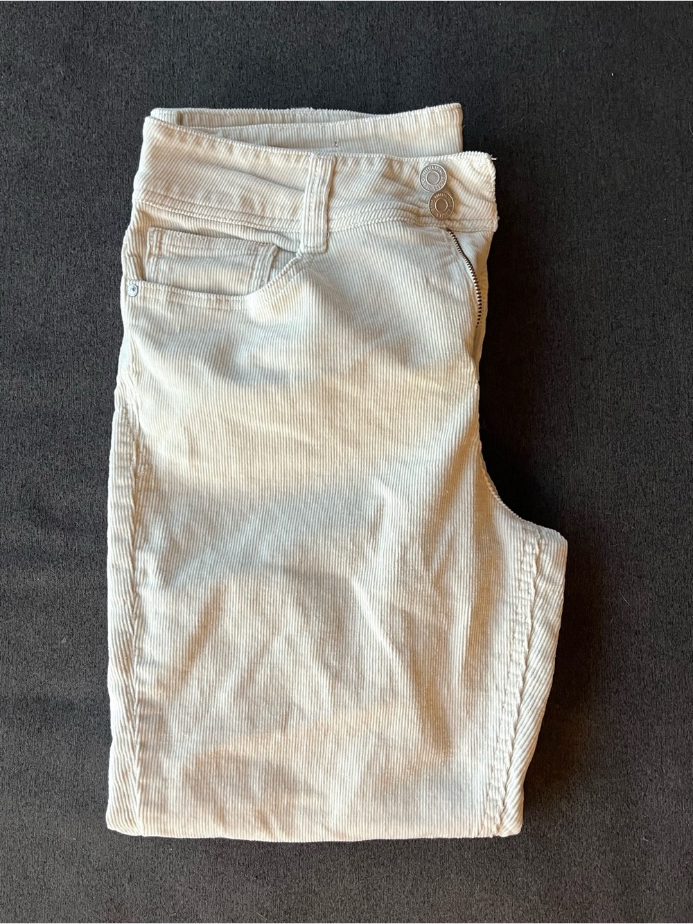 Women's Cream Corduroy Jeans
